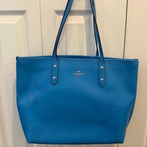 Ocean Blue Coach City Zip Tote